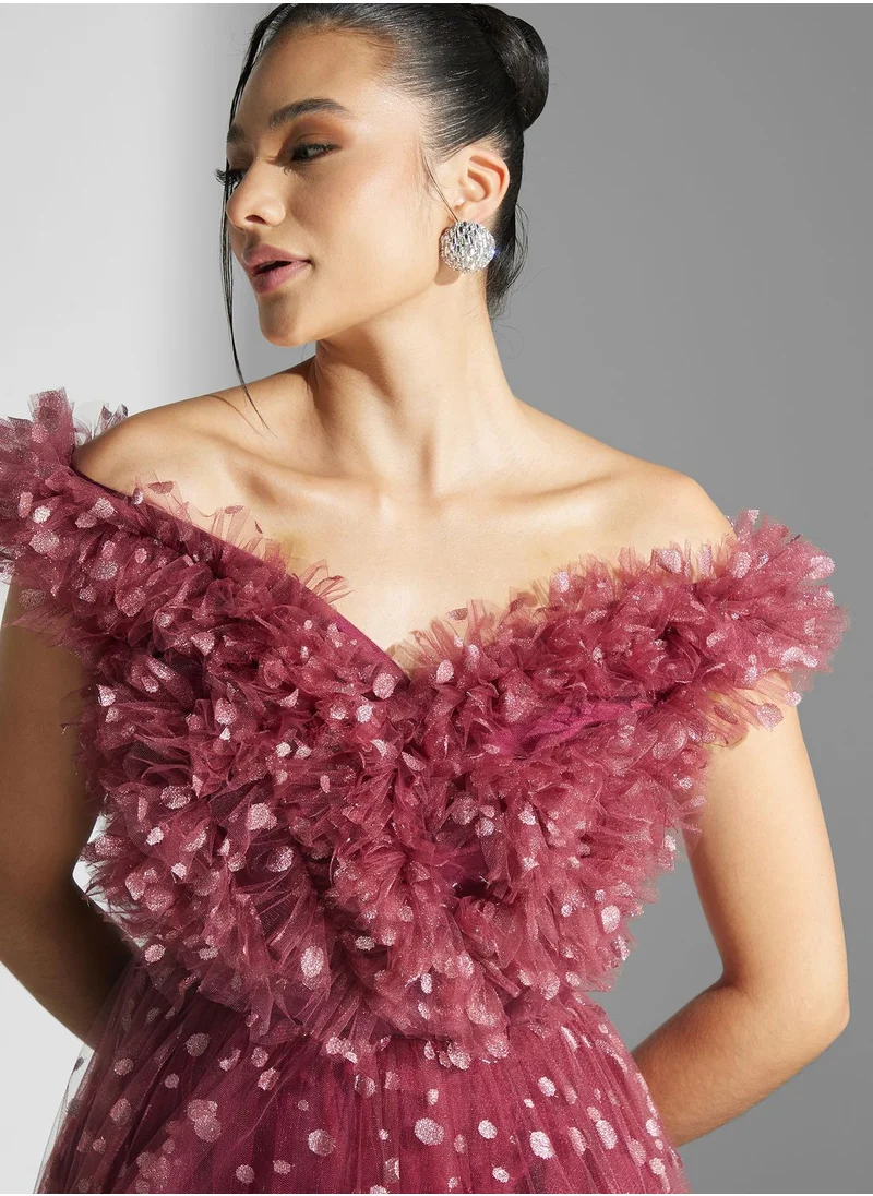 Namshi x Rosette Tulle Gown