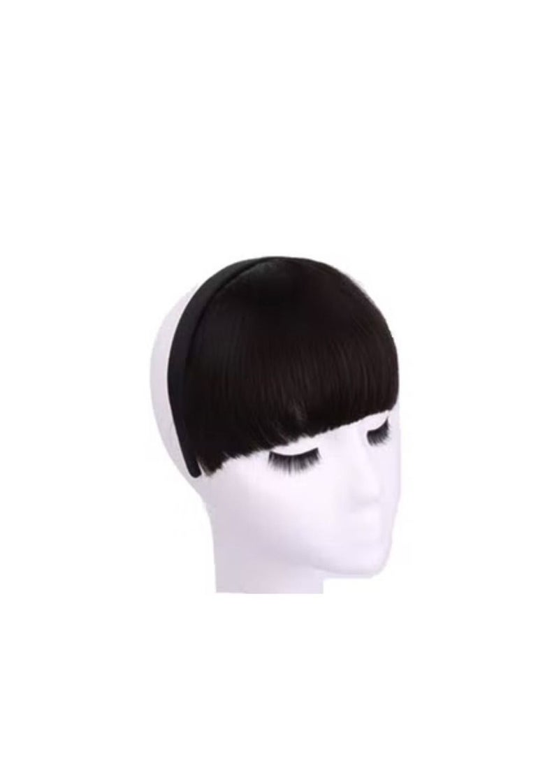 Estelle Natural Human Hair Flat Bangs Black 