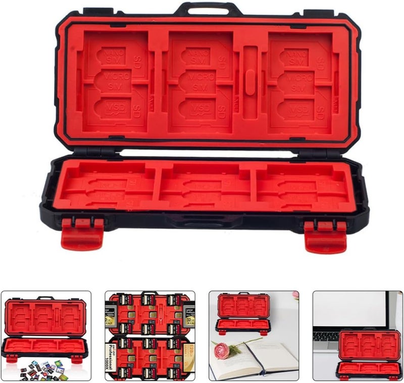 Protective Memory Card Case Holder for Secure CF and Cards, Shock-Proof Storage Box Portable Organizer for Photographers and Travel Use - Image 3