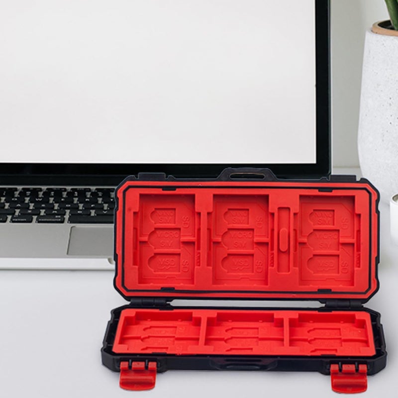 Protective Memory Card Case Holder for Secure CF and Cards, Shock-Proof Storage Box Portable Organizer for Photographers and Travel Use - Image 5