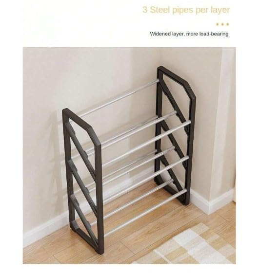 VDHJA 3Tier Adjustable Stackable Shoe Rack Durable SpaceSaving Shoe Storage for Closet Entryway Corridor and Doorway Sturdy Organization Solution for Shoes Multi Color - Image 3