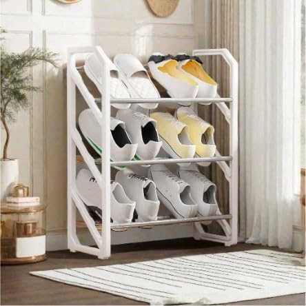 VDHJA 3Tier Adjustable Stackable Shoe Rack Durable SpaceSaving Shoe Storage for Closet Entryway Corridor and Doorway Sturdy Organization Solution for Shoes Multi Color - Image 4