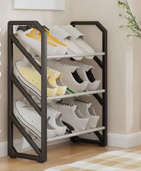 VDHJA 3Tier Adjustable Stackable Shoe Rack Durable SpaceSaving Shoe Storage for Closet Entryway Corridor and Doorway Sturdy Organization Solution for Shoes Multi Color - Image 5