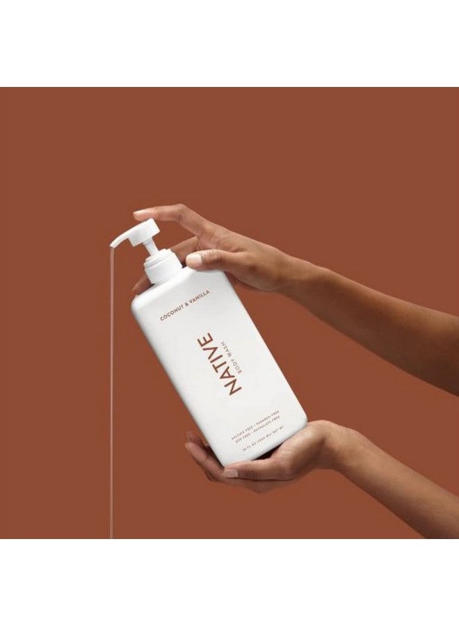 نيتيف غسول الجسم للنساء والرجال | صبغة بارابين خالية من الكبريتات مع مكونات نظيفة مشتقة طبيعيًا، مضخة زجاجة 36 أونصة، عبوتين (جوز الهند والفانيليا) 72.0 أونصة سائلة - Image 4