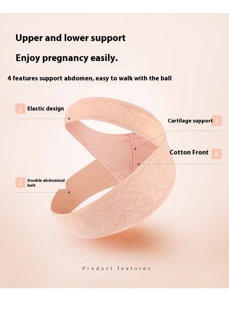 Mmmon Maternity Belly Belt for Pregnancy Cotton Breathable And not Sweaty Comfortable Slightly Elastic Support Band Adjustable Pelvic Support Bands Tummy Band Provides Relief from Abdomen Waist Back Fatigue - Image 5