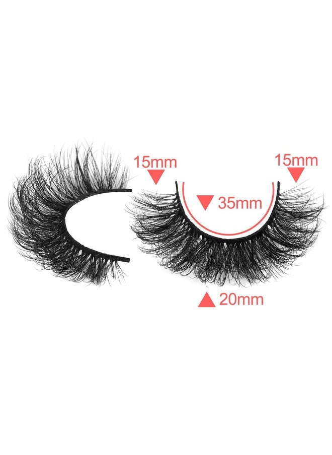 ALICROWN HAIR False Eyelashes Fluffy Lashes Mink Wispy Thick Volume Eye Lashes Curly Strip Lashes Extensions Natural Dramatic 20Mm Long 7 Pairs Fake Eyelashes Pack  - Image 3