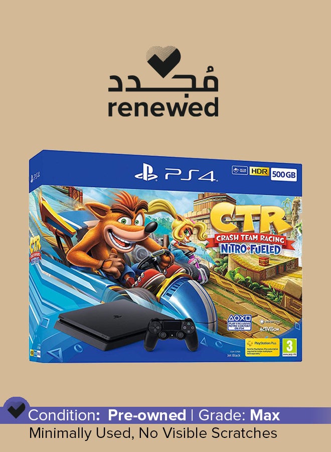 سوني مُجدد - حزمة وحدة تحكم لعبة بلايستيشن 4 للعبة Crash Team Racing Nitro-Fueled سعة 500 جيجابايت - Image 1