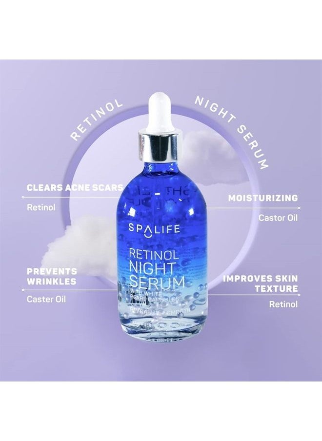 Revitalizing and Smoothing Retinol Night Serum (White Pearl Capsules) 110 ML(3.7 oz)