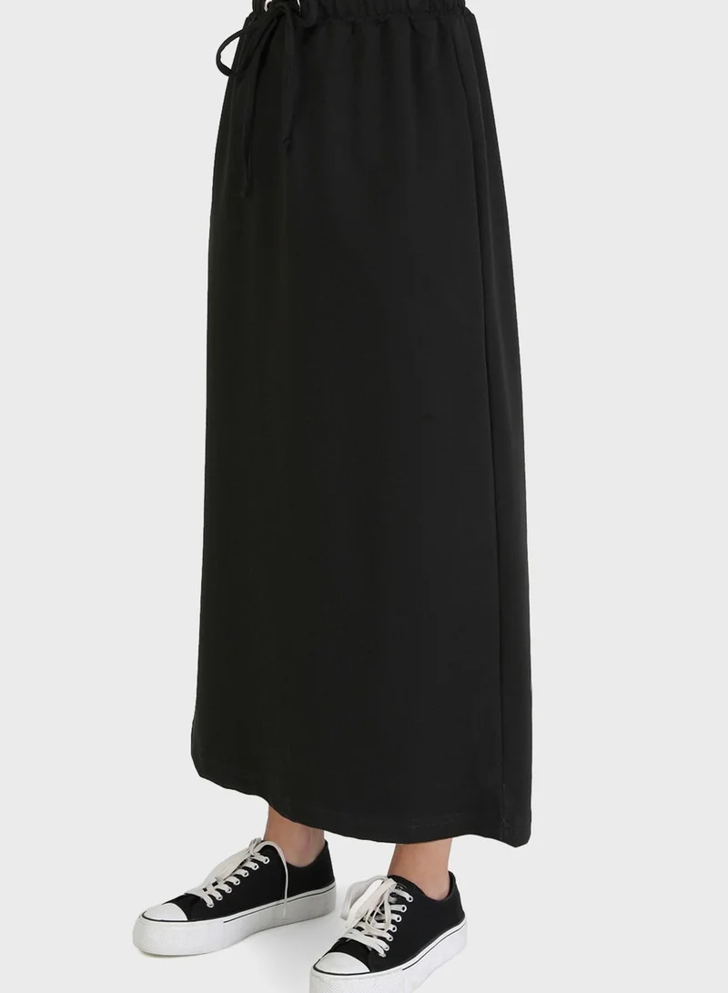 Refka by modanisa Drawstring Jacket & Skirt Set