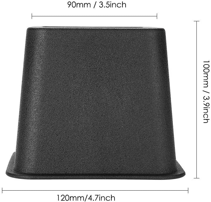 كلاراكو رافعة سرير كلاركو - رافعات أثاث قابلة للتعديل، رافعة سرير وكراسي بأقدام عريضة، 4 قطع/مجموعة، 7.4 × 3.5 بوصة - Image 4