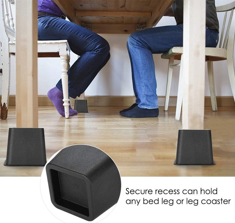 كلاراكو رافعة سرير كلاركو - رافعات أثاث قابلة للتعديل، رافعة سرير وكراسي بأقدام عريضة، 4 قطع/مجموعة، 7.4 × 3.5 بوصة - Image 3