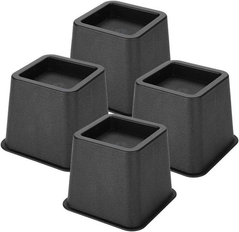 كلاراكو رافعة سرير كلاركو - رافعات أثاث قابلة للتعديل، رافعة سرير وكراسي بأقدام عريضة، 4 قطع/مجموعة، 7.4 × 3.5 بوصة - Image 1