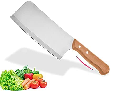 PRETOX Wooden Cleaver Knife Rafale Series Heavy Duty Stainless Steel Chopper Knife for Kitchen and Commercial Cookware Restaurant Knives Home Restaurant - Image 1