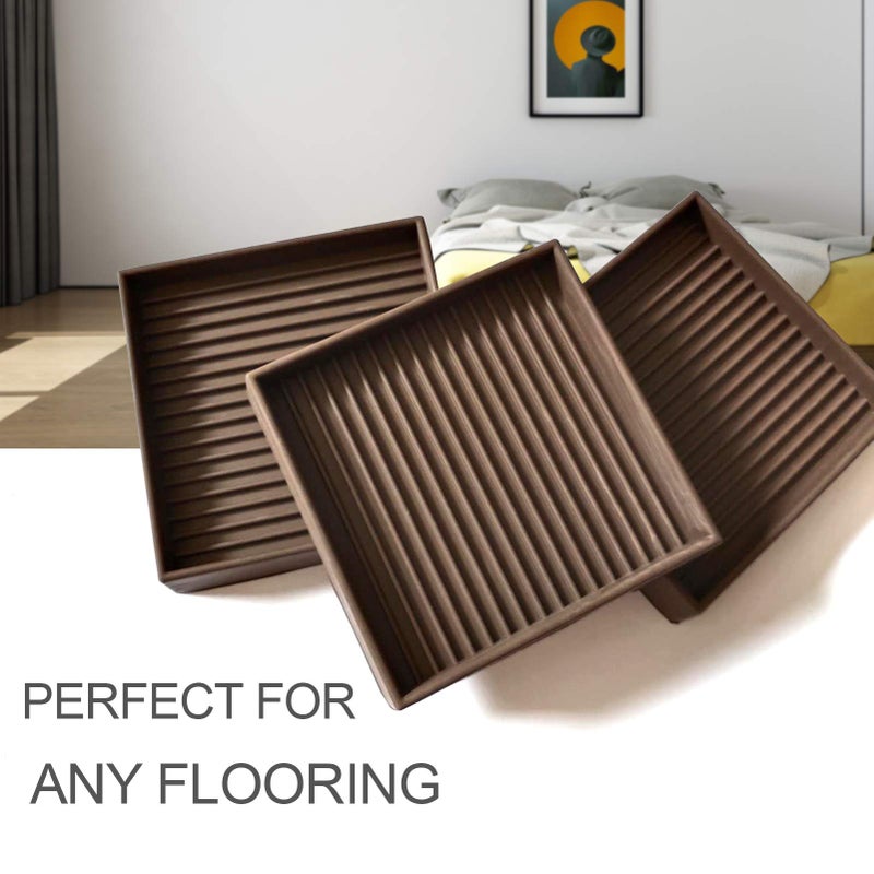 Yelanon Non Slip Furniture Pads for Hardwood Floors -8 Pcs 3â€ Furniture Coasters Cups, Anti Skid Furniture Grippers Rubber Feet, Floor Protectors for Furniture Bed Couch Stoppers - Image 2