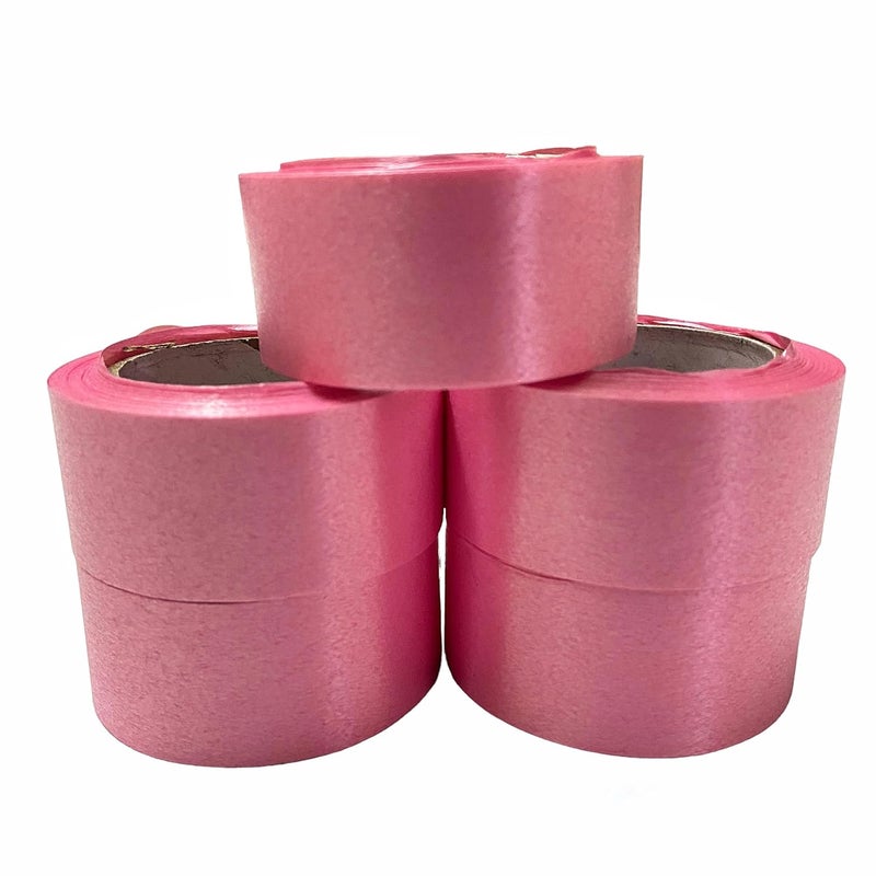 إسكدنيا Plastic Paper Curling Ribbon for DIY, Birthday, Wedding Decorations and tie up Gift Packages.(Pack of 5 roll) 8mtr Each roll(40mtr) Color- Coral Pink - Image 1