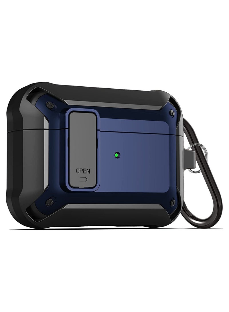 Airpods pro case cover with keychain shockproof resilient shock Absorption Secure Lock designed compatible airpod pro case wireless charging for men women - Image 1