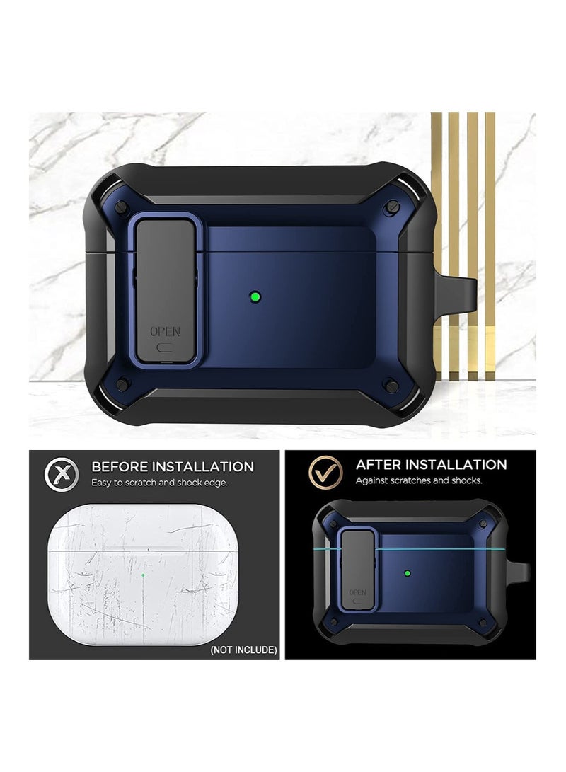 Airpods pro case cover with keychain shockproof resilient shock Absorption Secure Lock designed compatible airpod pro case wireless charging for men women - Image 4