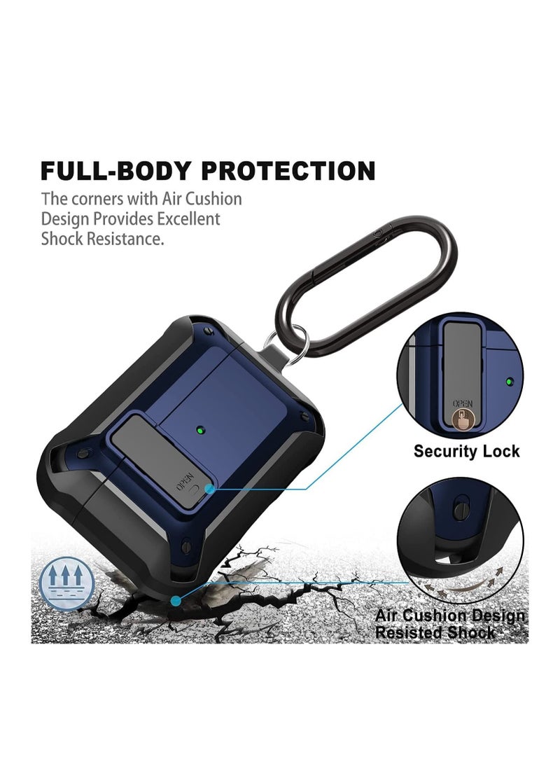 Airpods pro case cover with keychain shockproof resilient shock Absorption Secure Lock designed compatible airpod pro case wireless charging for men women - Image 2
