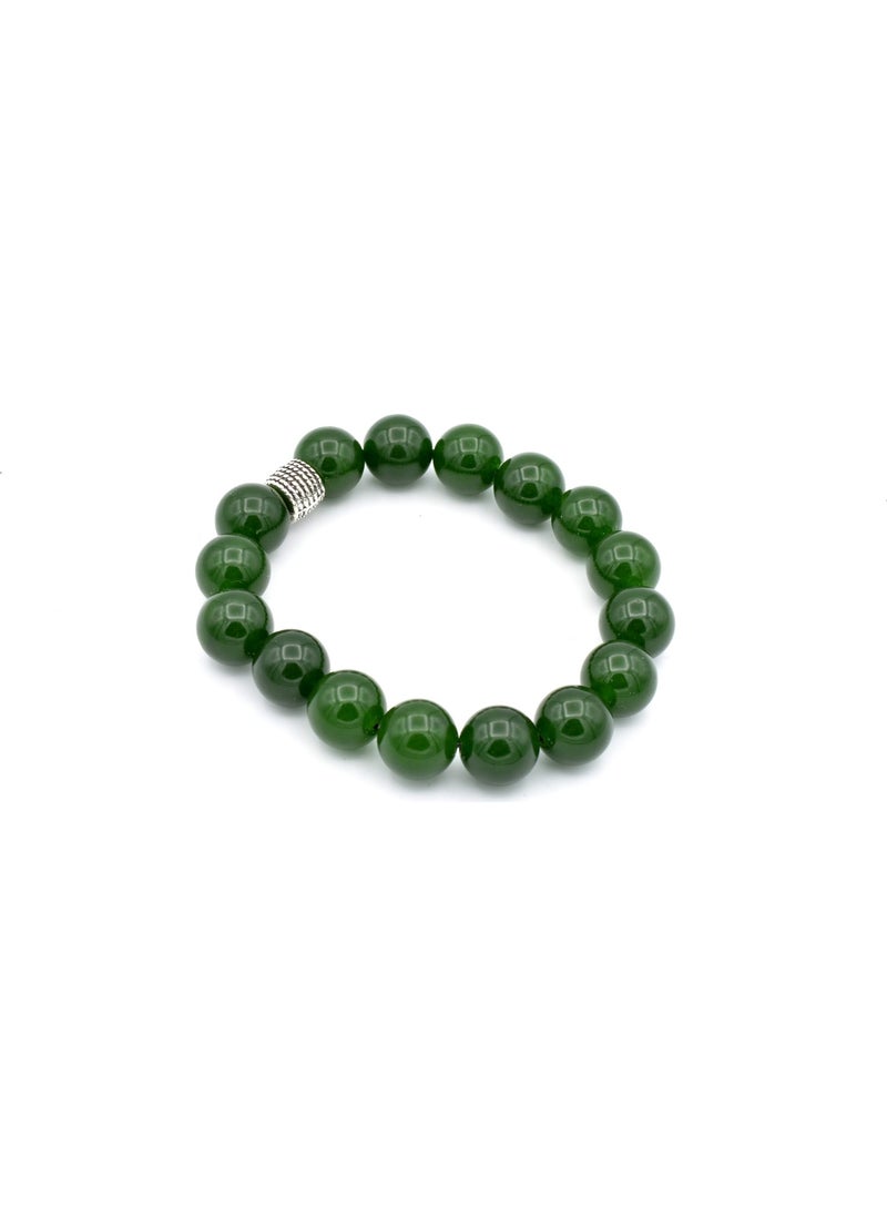 Murty99 - Genuine Natural Jade Stone Bracelet Green Color Natural Stone 004 - Image 1