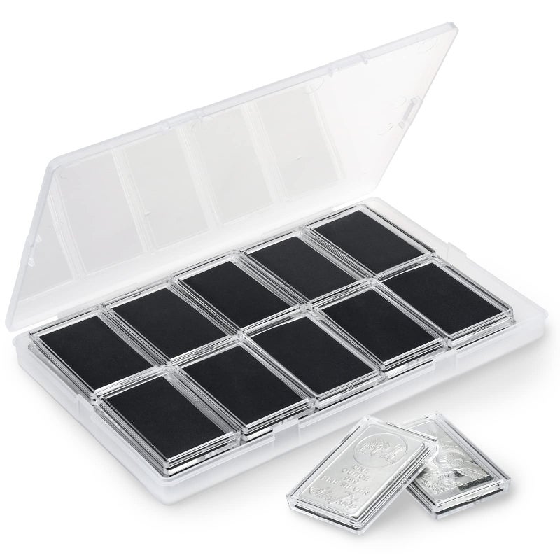 Yncotte 1 Oz Silver Bar Holder, 20 Pcs Silver Bar Capsule Storage Bar Capsule Container for 1 Ounce Silver Bar - Image 1