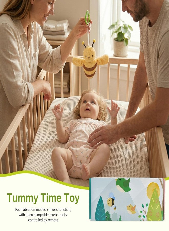 RSN Infants Baby Toys, Flapping Wings Bee/Birds Toy with Music, Baby Crib Hanging Toy with Clamp, Mini Plush Play Pen Car Seat Soothing Sensory Toys for Toddler Babies 0-3,6,12,18,36 Months (Yellow Bee) - Image 4