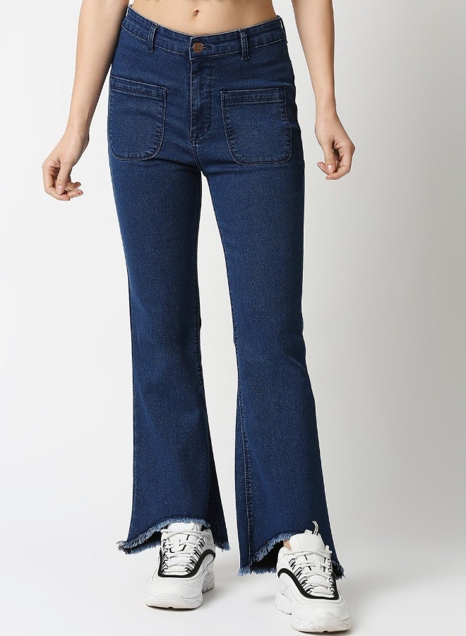 HIGH STAR Women Blue Bootcut High-Rise Jeans  - Image 1