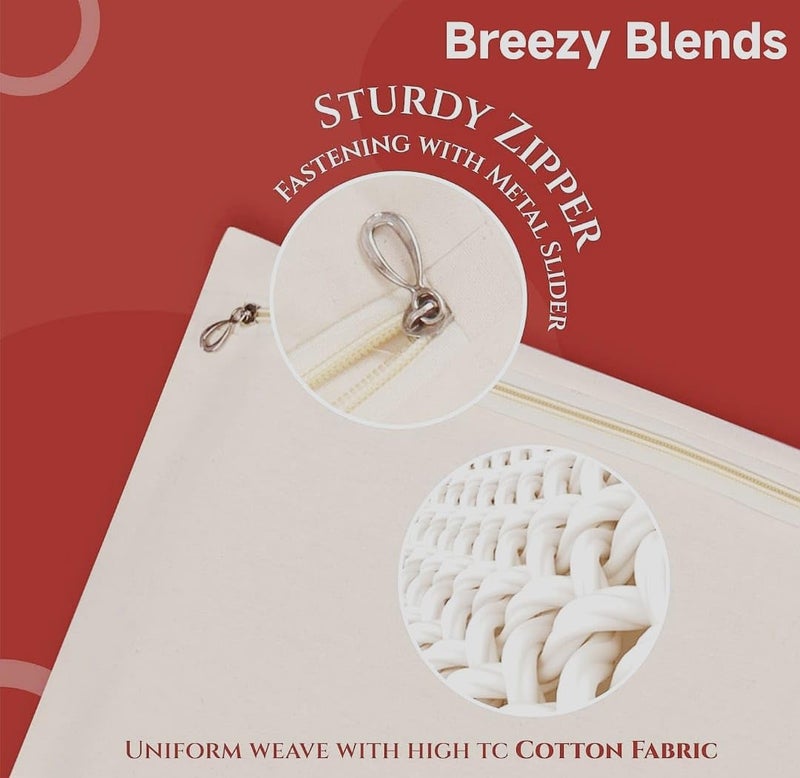Breezy Blends cotton big saree coversbags for storage single 16 x 14 Inches for big silk sarees lehengas clothes with Zipper Closure with Window Pack of 10 - Image 4