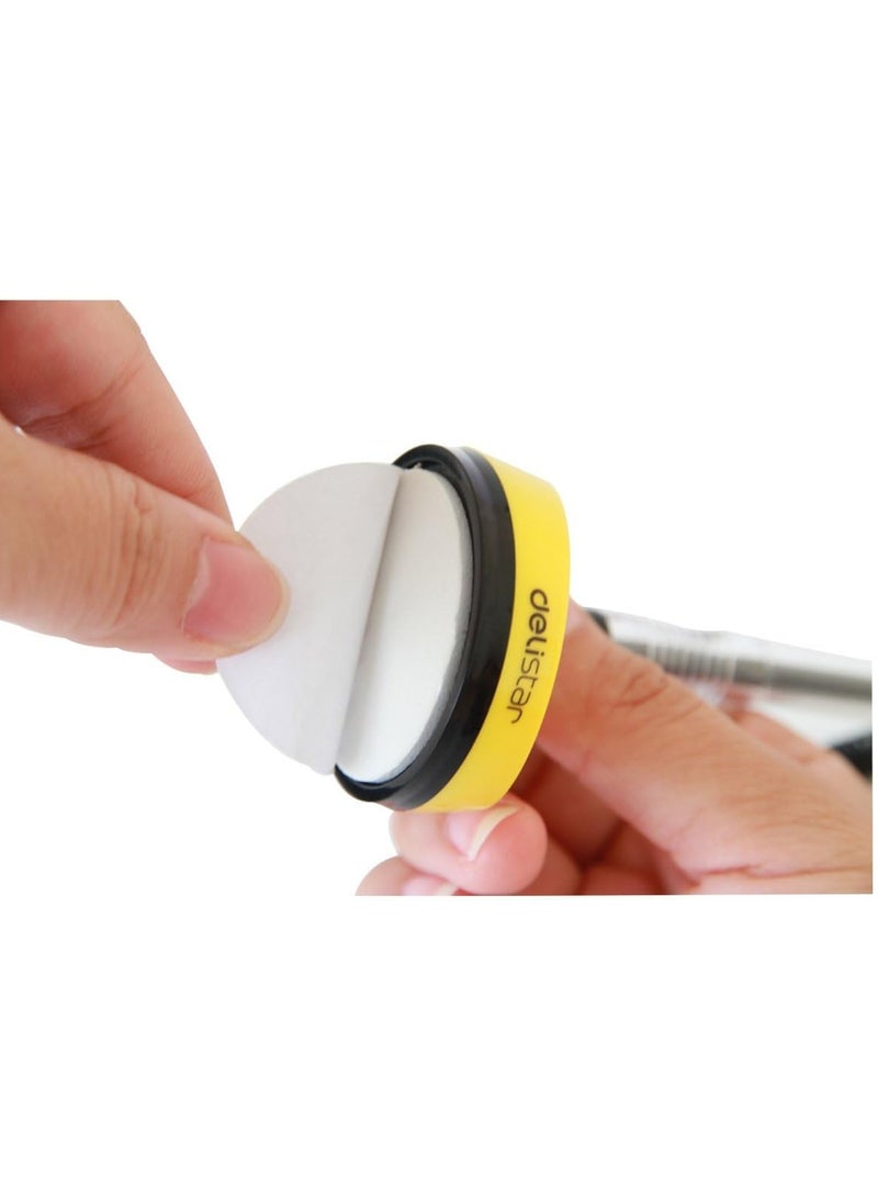 Deli 1-Piece Reception Counter Pen With Chain And Adhesive Smiley Base Blue Ink - Image 3