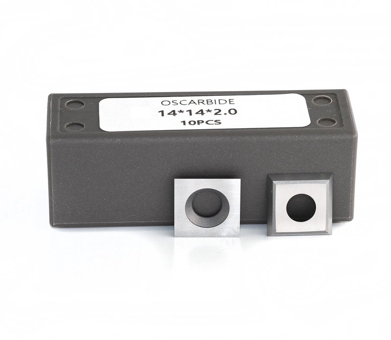 OSCARBIDE 14mm Square Carbide Inserts, 14x14x2.0mm, JT Carbide Cutters for Spiral/Helical Planer Heads/Wood Turning Tool,10 Pieces - Image 3