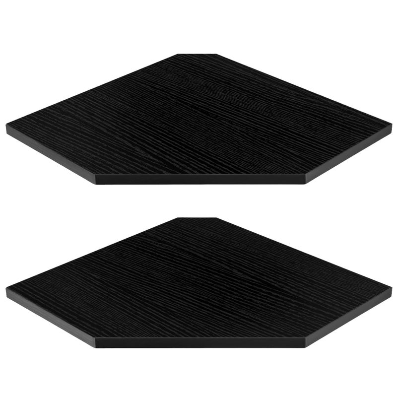 Realgulf Corner Shelves 2-Pack for Bathroom & Kitchen, Space-Saving Floating Corner Wall Shelf with Easy Installation- Black - Image 1