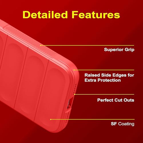 Casotec Back Cover for Realme C73 5G / C75 5G / Narzo 80 Lite 5G | Full Camera Protection | Liquid Silicon Case | Flexible Bumper Case for Realme C73 5G / C75 4G / C75 5G / Narzo 80 Lite 5G (Red) - Image 3