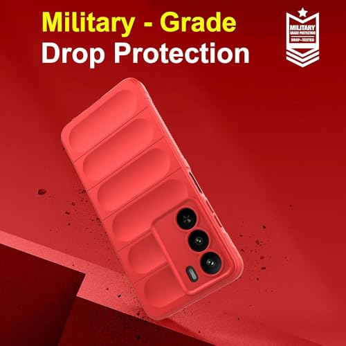 Casotec Back Cover for Realme C73 5G / C75 5G / Narzo 80 Lite 5G | Full Camera Protection | Liquid Silicon Case | Flexible Bumper Case for Realme C73 5G / C75 4G / C75 5G / Narzo 80 Lite 5G (Red) - Image 5