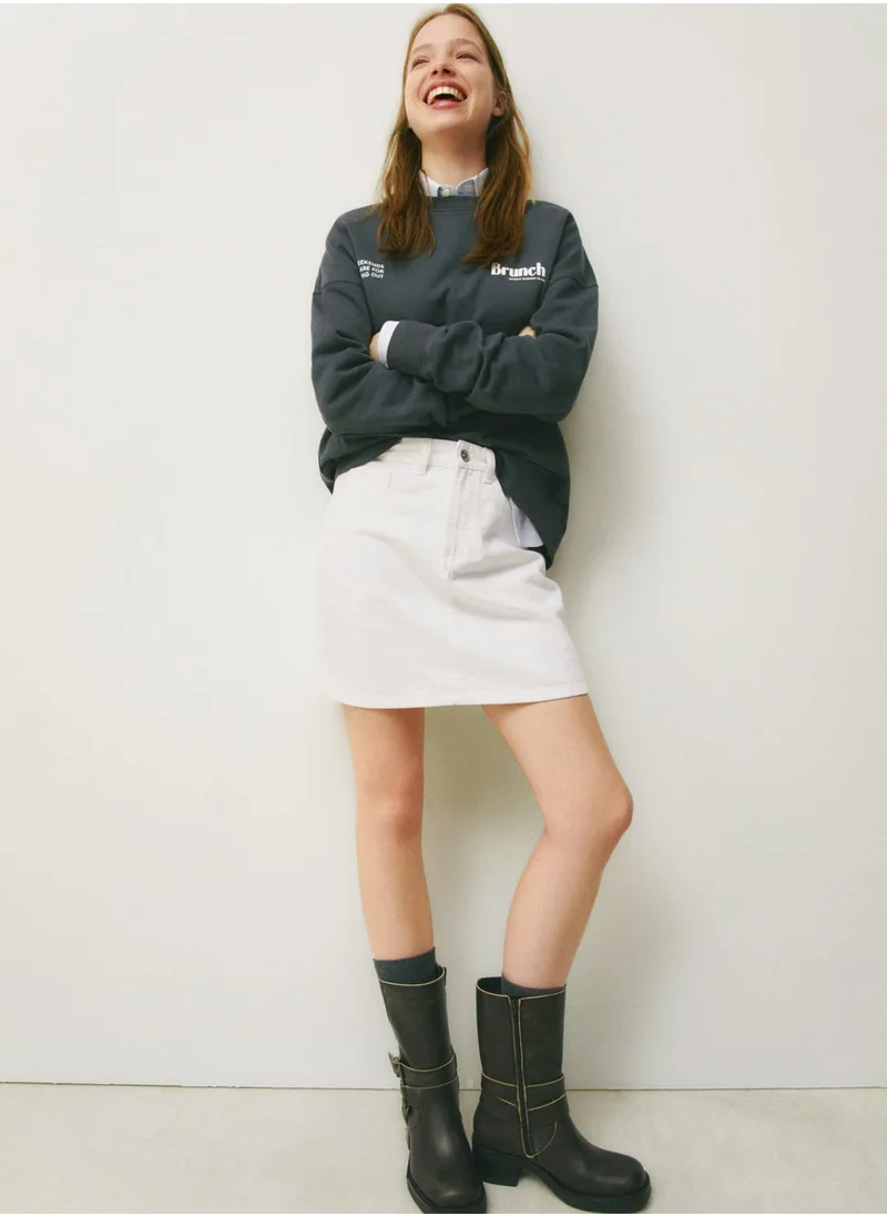 MANGO Youth Essential Denim Skirt