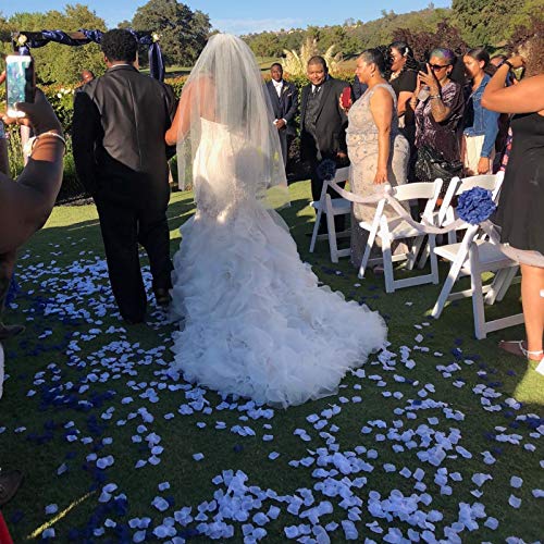 Neo LOONS 1000 Pcs Artificial Silk Rose Petals Decoration Wedding Party Color White - Image 4