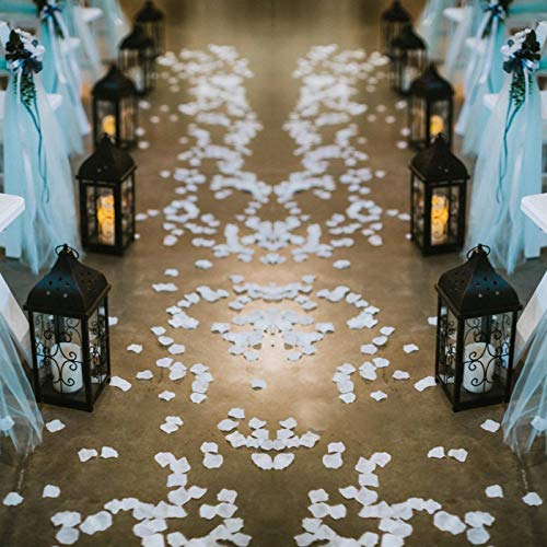 Neo LOONS 1000 Pcs Artificial Silk Rose Petals Decoration Wedding Party Color White - Image 5