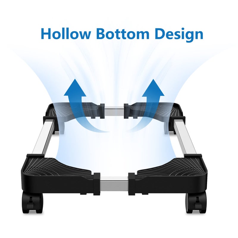 LABOBOLE Computer Tower Stand - Adjustable PC Stand for Most Desktop Towers - Elevate and Organize Your Desktop - Mobile CPU PC Holder Cart Riser Printer - Image 2