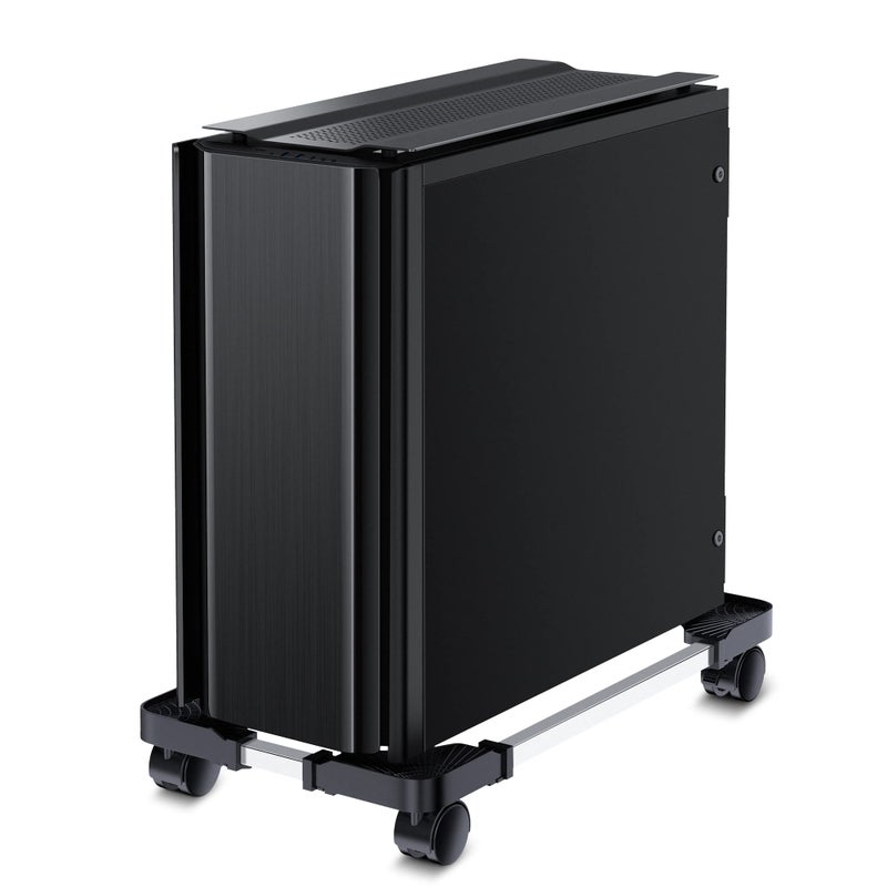 LABOBOLE Computer Tower Stand - Adjustable PC Stand for Most Desktop Towers - Elevate and Organize Your Desktop - Mobile CPU PC Holder Cart Riser Printer - Image 4