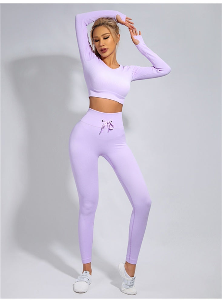 general Ribbed Yoga Set 2 Piece Gym Tracksuit Women Sport Suit - Image 1