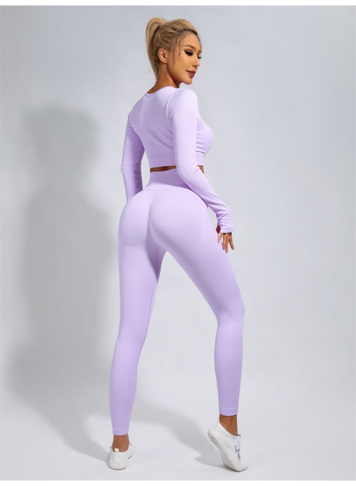 general Ribbed Yoga Set 2 Piece Gym Tracksuit Women Sport Suit - Image 3