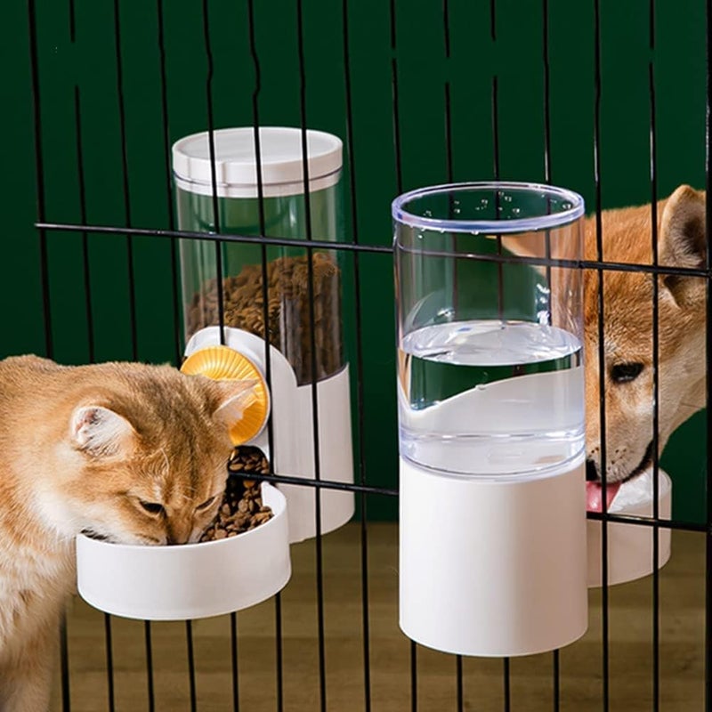 Kenond 40oz Hanging Automatic Rabbit Food Water Dispenser, Auto Gravity Dog Feeder and Waterer Set, Cage Cat Food Bowl Dog Feeding Station for Ferret and Kitten Bunny Chinchilla Hedgehog Puppy(White) - Image 5