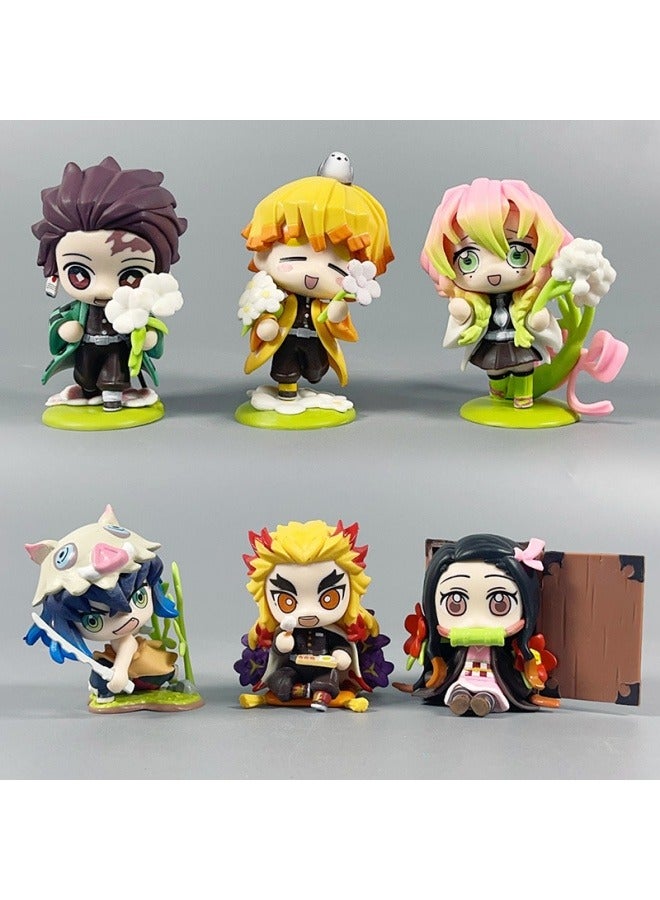 general Demon Slayer character model desktop decoration Kamado Tanjirou Kamado Nezuko model toy birthday Party collection decoration gift for family and friends - Image 1
