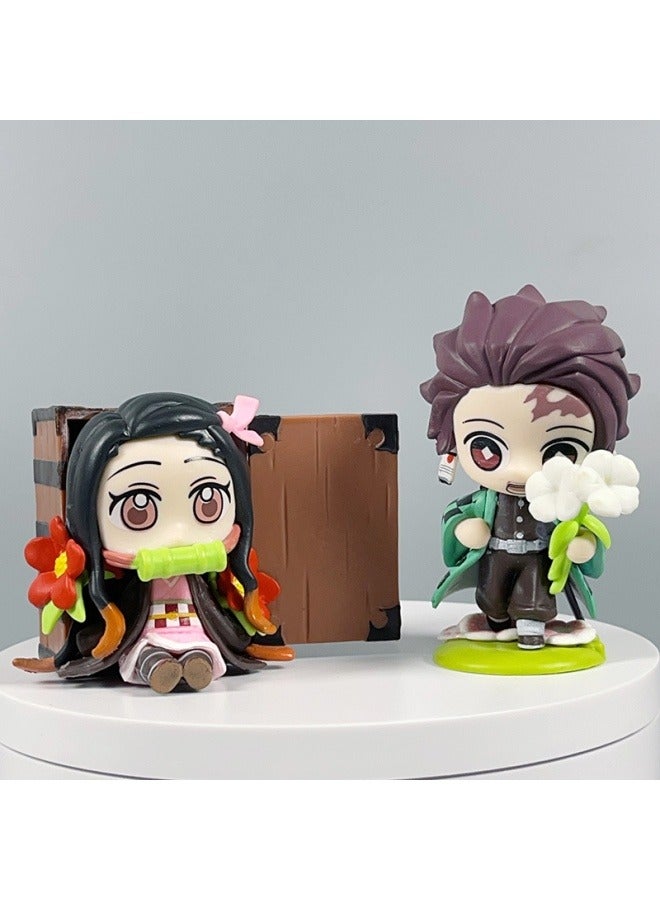 general Demon Slayer character model desktop decoration Kamado Tanjirou Kamado Nezuko model toy birthday Party collection decoration gift for family and friends - Image 4