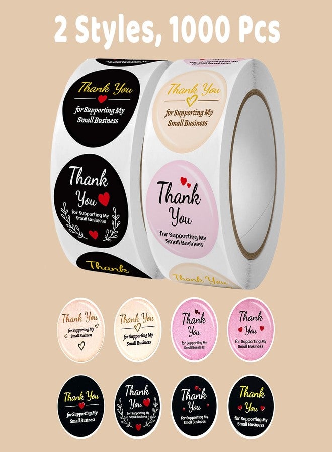 Dancepanda Thank You Stickers,Thank You Stickers Small Business,for Multiple Occasions(1000PCS,Black and Pink) - Image 3
