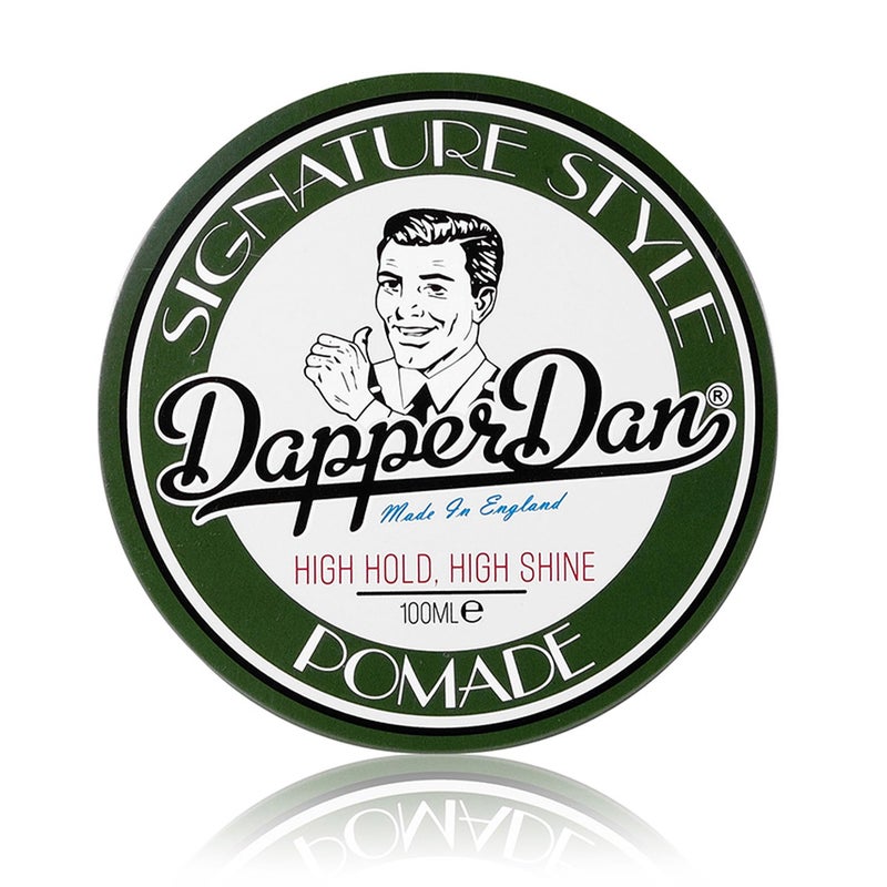 Dapper Dan Signature Pomade, High Shine and Hold for Classic Styles, Water Based for All Hair Types, Bergamot and Leather Fragrance, 100ml - Image 1