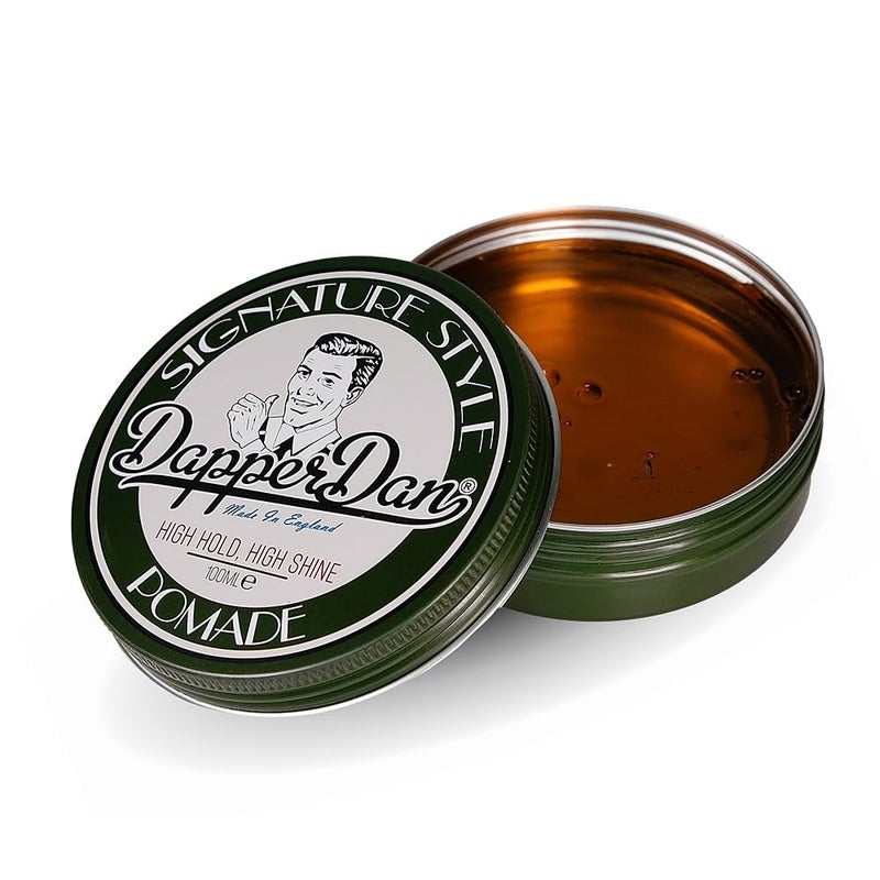 Dapper Dan Signature Pomade, High Shine and Hold for Classic Styles, Water Based for All Hair Types, Bergamot and Leather Fragrance, 100ml - Image 2