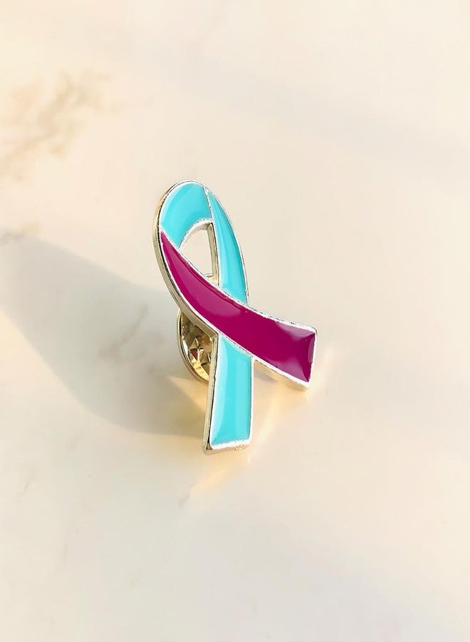 Alodidae Suicide Prevention Awareness Ribbon Pin 25pcs Purple & Teal Enamel Pins - Image 3