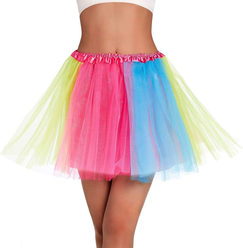 Phantomon Tutu Skirt Women's Teens Classic Elastic 4 Layered Tulle Ballet Tutu Skirt, Adult Size Non See-Through - Image 5