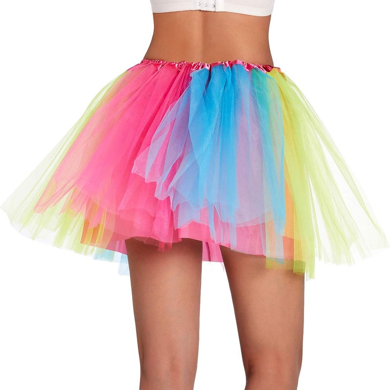 Phantomon Tutu Skirt Women's Teens Classic Elastic 4 Layered Tulle Ballet Tutu Skirt, Adult Size Non See-Through - Image 4