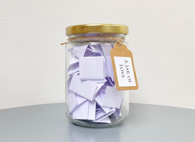 ARUZEN Many Reasons Why I Love You Messages Glass Jar - Gift for Valentine's Day, Anniversary, Birthday - (20 Romantic Messages) - Image 3
