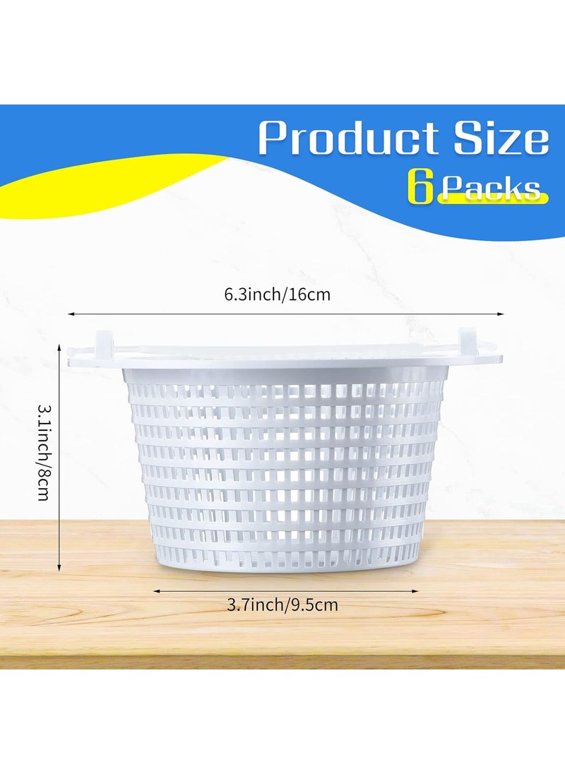 Zopeal Zopeal 63 Weighted Skimmer Basket 6 Pack Swimming Pool Skimmer Basket Replacement with Handles for Removing Leaves Debris Pool Maintenance Compatible with SP1070  - Image 2